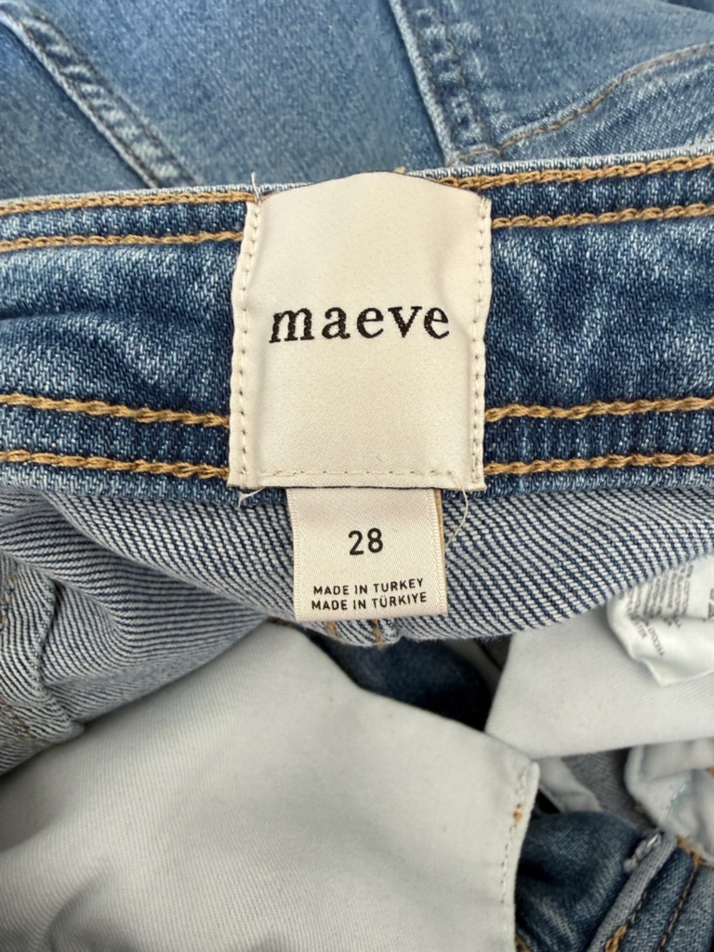 Maeve Colette Wide Leg Cropped Jeans in Medium Blue Size 28 Anthro - Picture 4 of 4